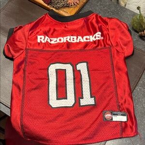Razorbacks BNWT dog jersey